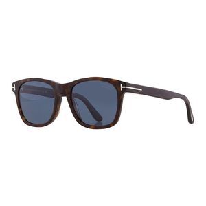 Tom Ford Sunglasses Square Full Rim, Dark Havana Frame and Smoke Polaraized